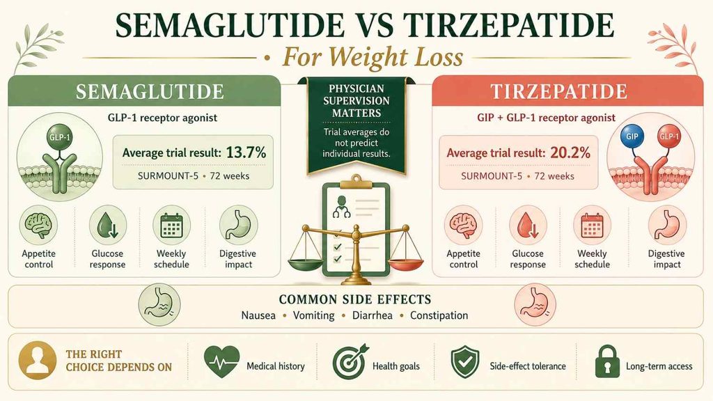 Semaglutide vs Tirzepatide for Weight Loss